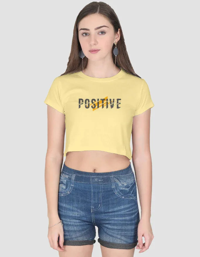 Positive Graphic Crop Top for Women - Not So Suttle