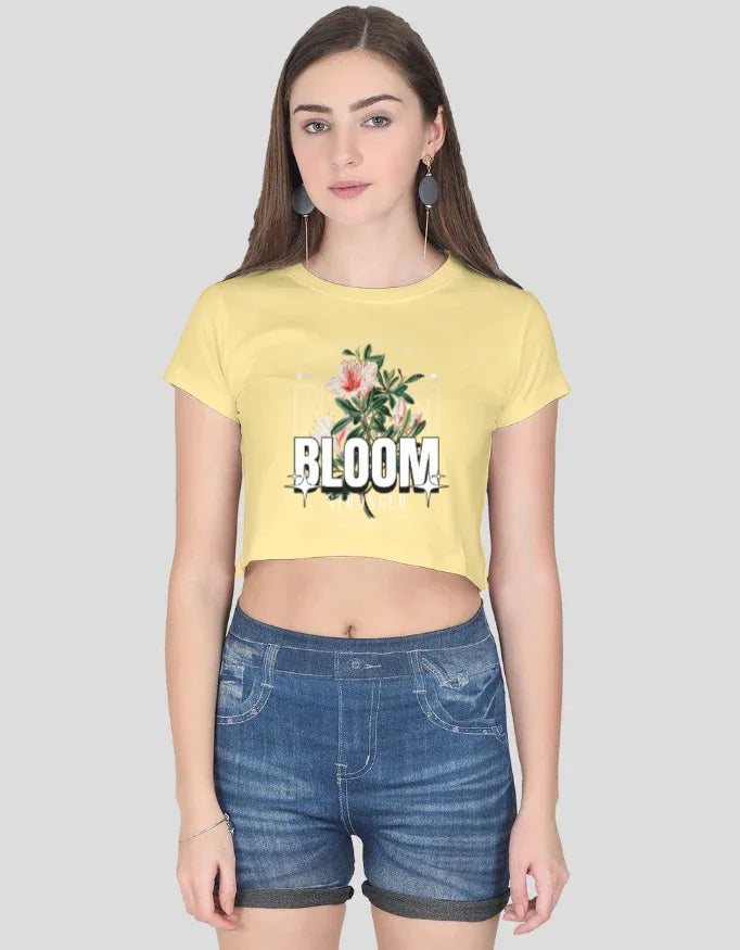Bloom Graphic Crop Top for Women - Not So Suttle