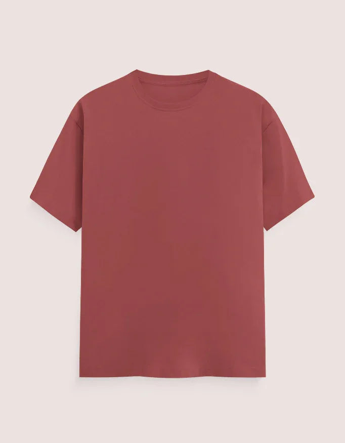 Solid Coral Plus Size Classic Crew T-Shirt for Men - Not So Suttle