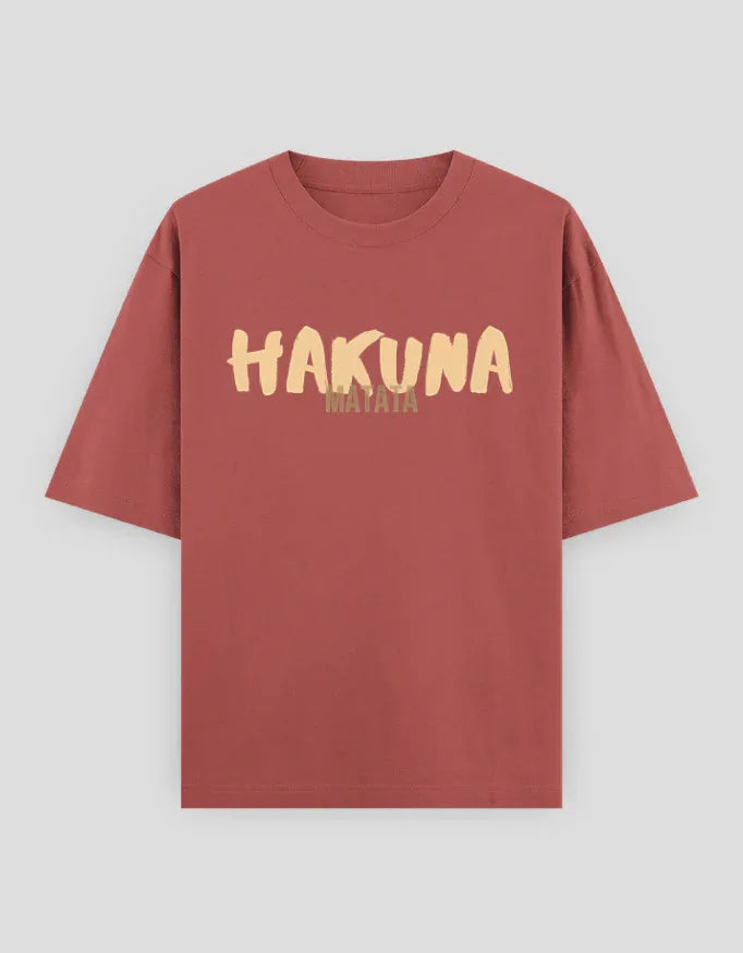 Hakuna Matata Graphic Oversized Classic T-Shirt for Men - Not So Suttle