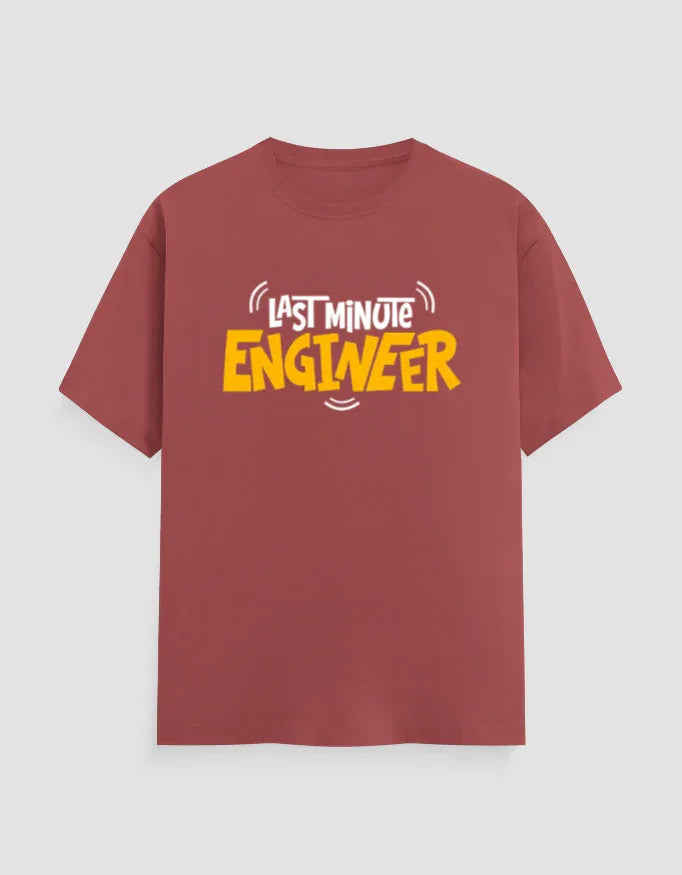 Last Minute Engineer Graphic Classic Crew T-Shirt for Men - Not So Suttle