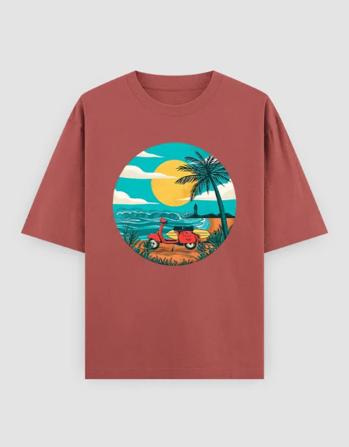 Scooter Graphic Oversized Classic T-Shirt for Men - Not So Suttle