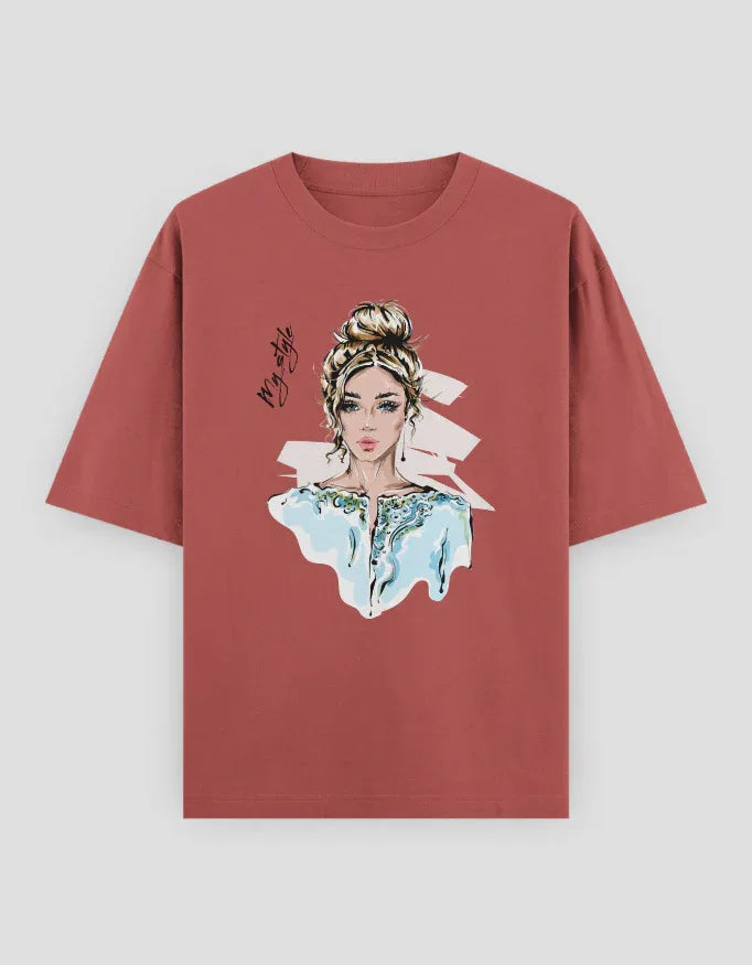 My Style Graphic Oversized Classic T-Shirt for Women - Not So Suttle