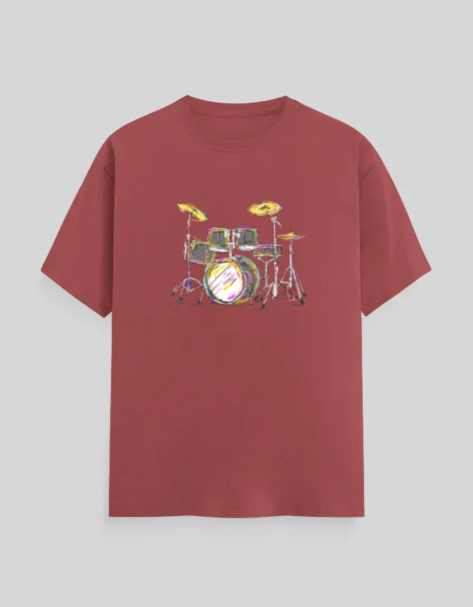 Drums Graphic Classic Crew T-Shirt for Men - Not So Suttle