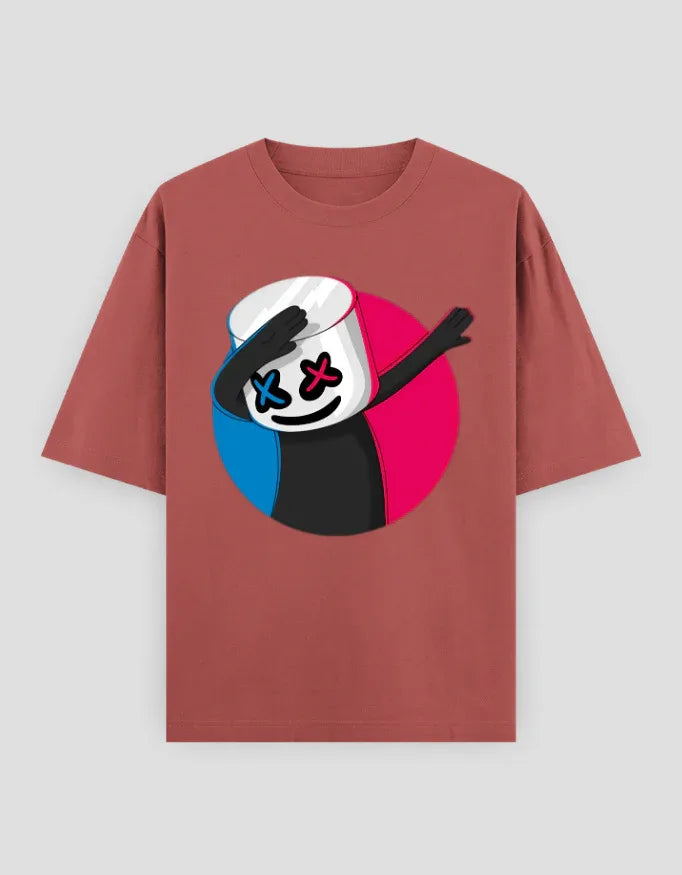 Marshmallow Graphic Oversized Classic T-Shirt for Men - Not So Suttle