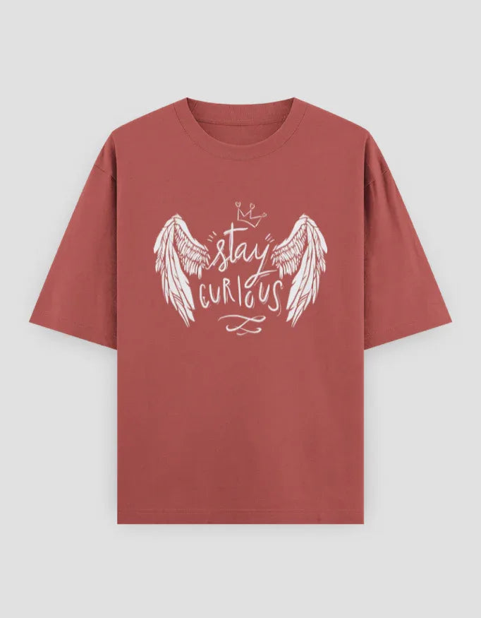 Stay Curious Graphic Oversized Classic T-Shirt for Women - Not So Suttle