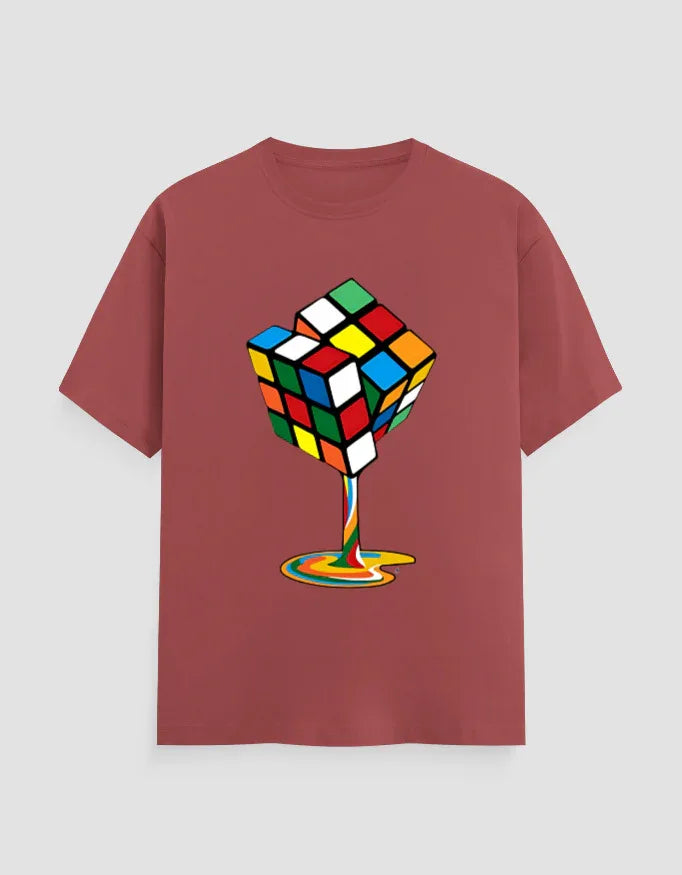 Melting Cube Graphic T-Shirt for Men - Not So Suttle