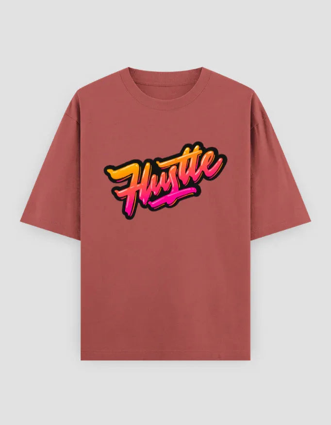 Hustle Graphic Oversized Classic T-Shirt for Men - Not So Suttle