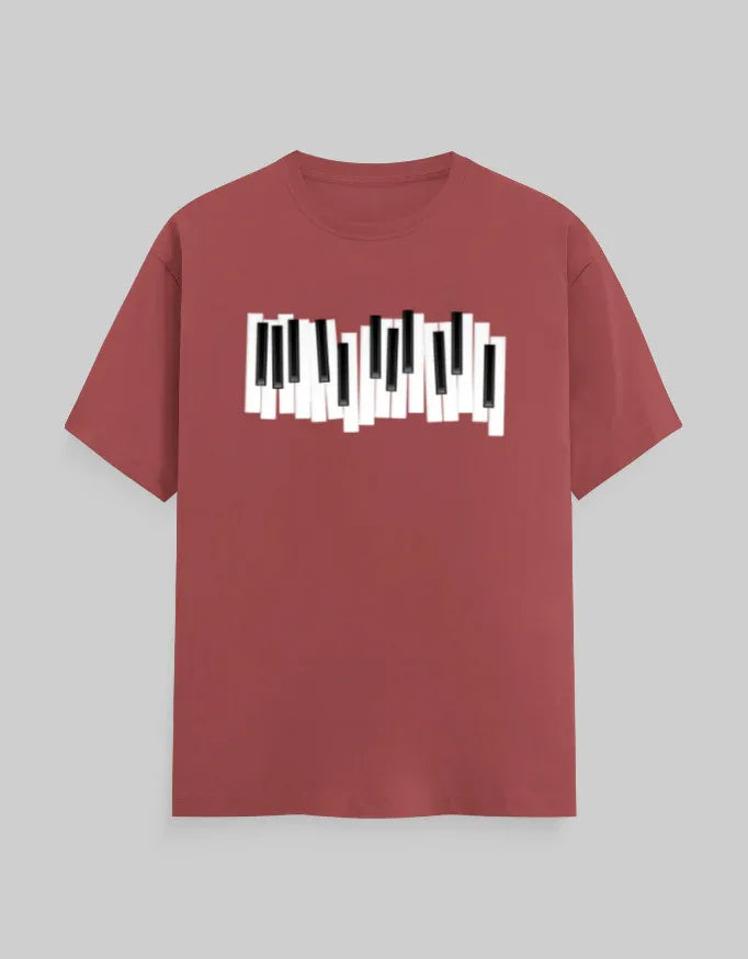 Piano Graphic Classic Crew T-Shirt for Men - Not So Suttle