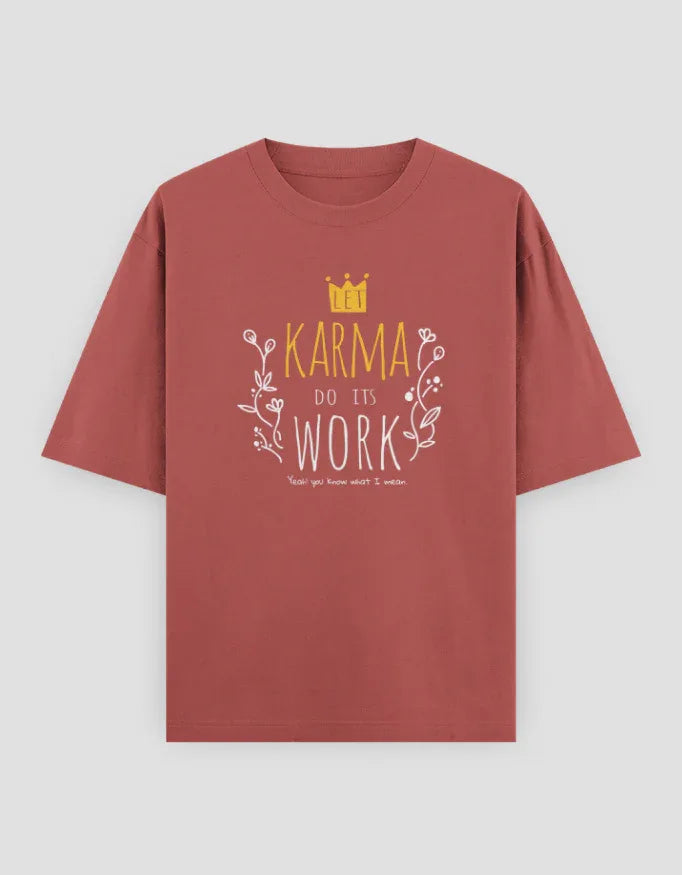 Karma Graphic Oversized Classic T-Shirt for Women - Not So Suttle