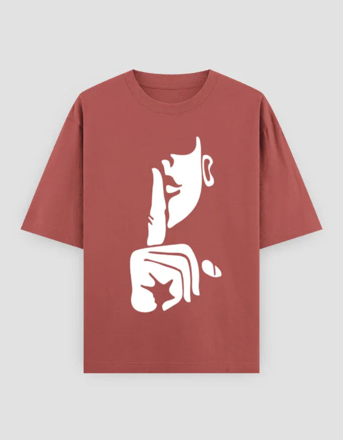 Silent Graphic Oversized Classic T-Shirt for Men - Not So Suttle