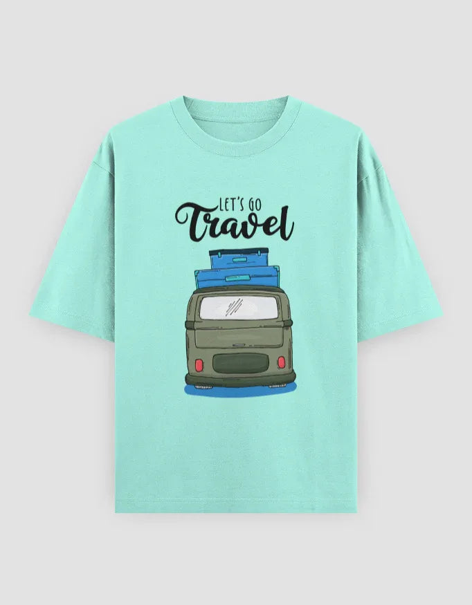 Let's Go Travel Graphic Oversized Classic T-Shirt for Women - Not So Suttle