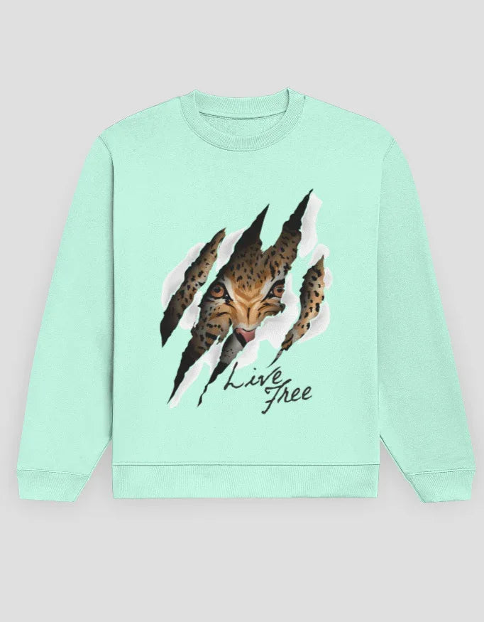 Live Free Graphic Sweatshirt for Men - Not So Suttle