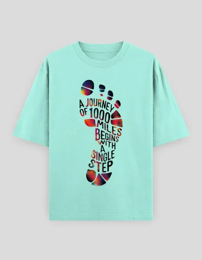 1000 Miles Graphic Oversized Classic T-Shirt for Men - Not So Suttle