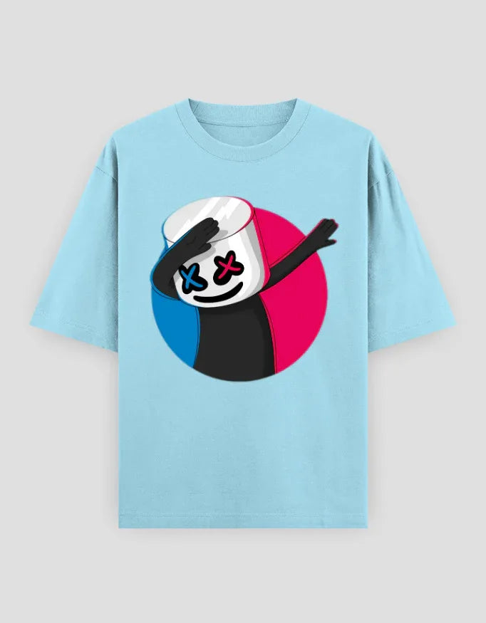 Marshmallow Graphic Oversized Classic T-Shirt for Men - Not So Suttle