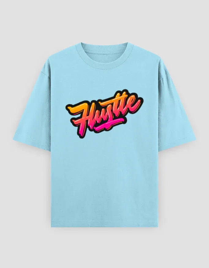 Hustle Graphic Oversized Classic T-Shirt for Men - Not So Suttle