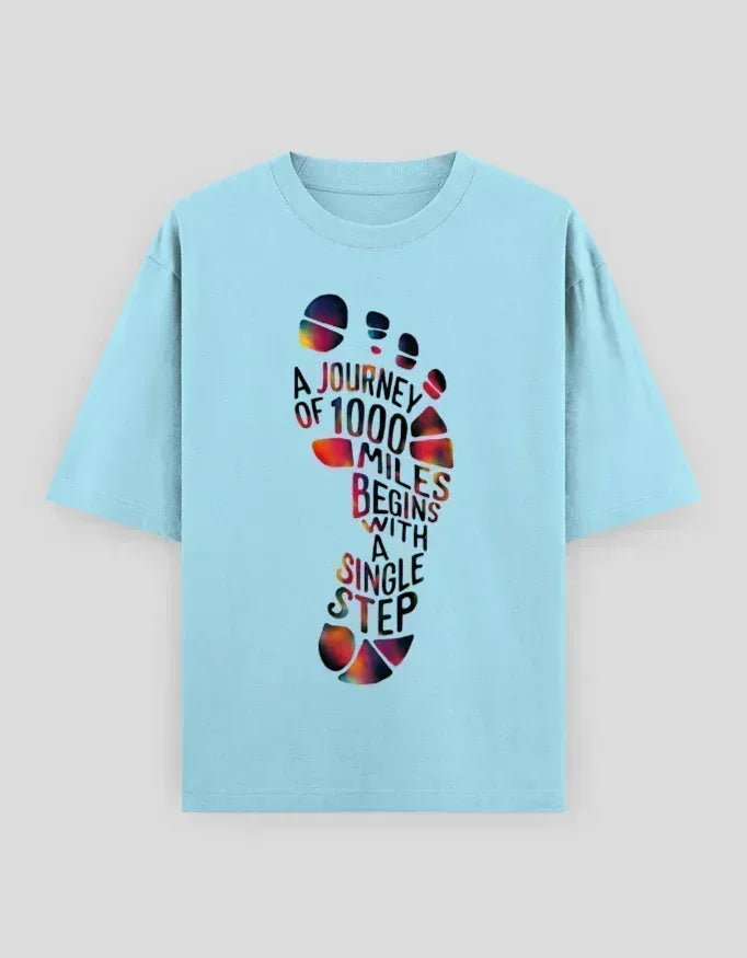 1000 Miles Graphic Oversized Classic T-Shirt for Men - Not So Suttle