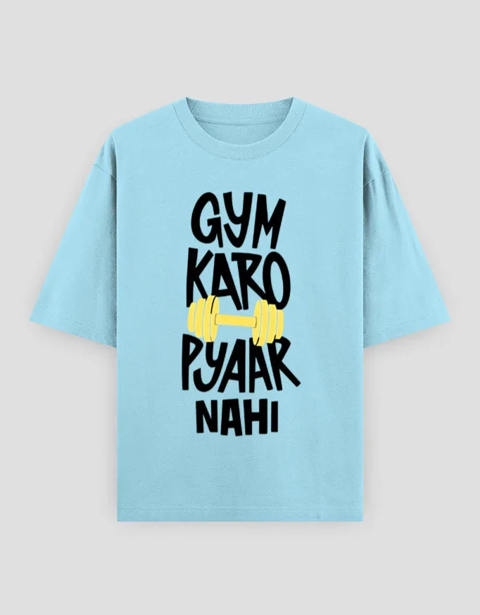 Gym Karo Graphic Oversized Classic T-Shirt for Men - Not So Suttle