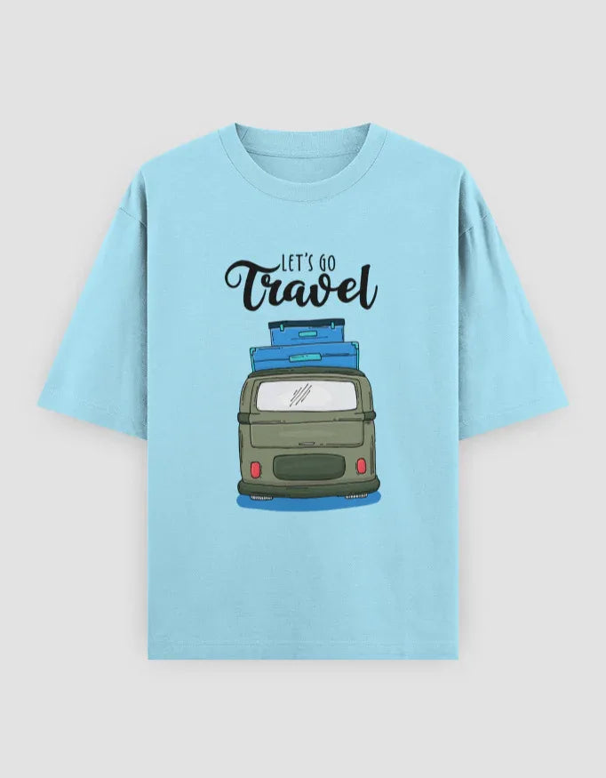 Let's Go Travel Graphic Oversized Classic T-Shirt for Women - Not So Suttle