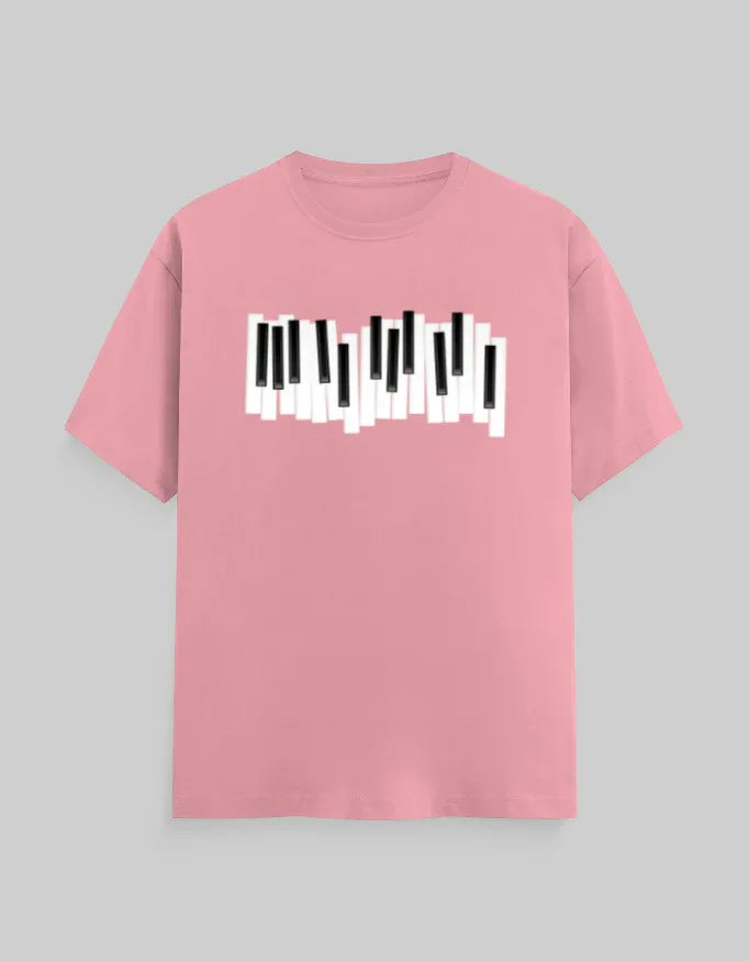 Piano Graphic Classic Crew T-Shirt for Men - Not So Suttle