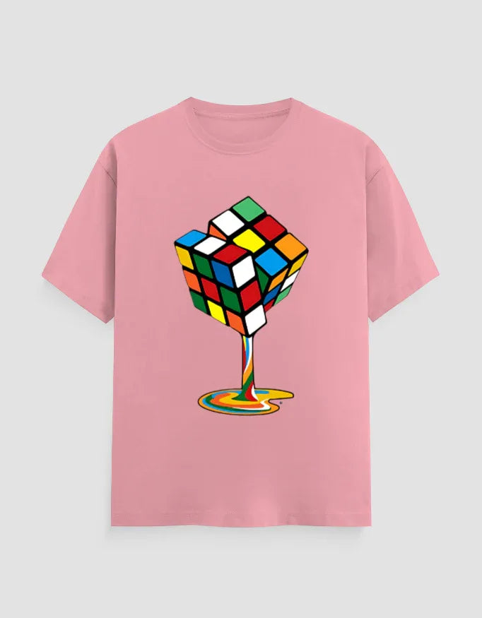 Melting Cube Graphic T-Shirt for Men - Not So Suttle