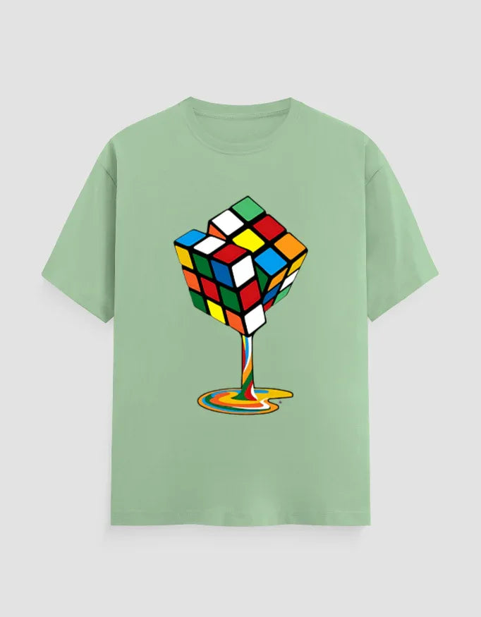 Melting Cube Graphic T-Shirt for Men - Not So Suttle