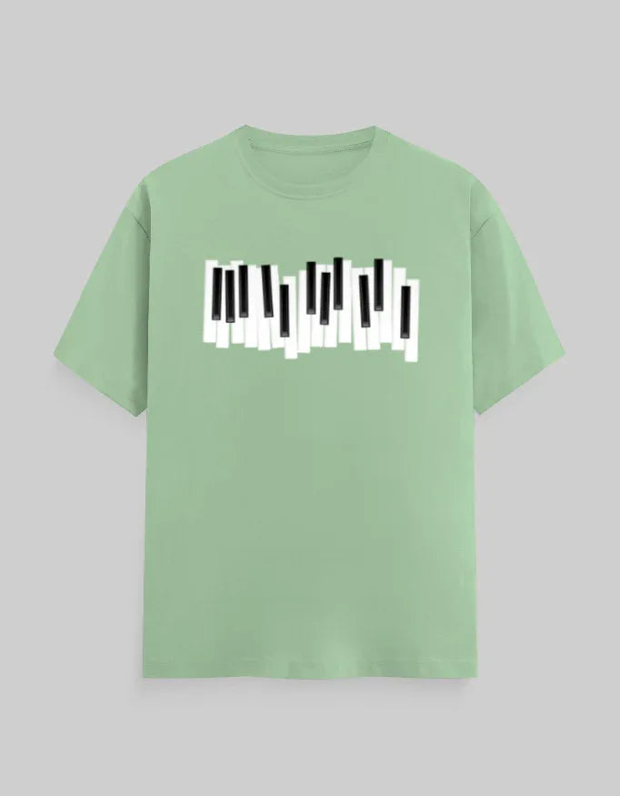 Piano Graphic Classic Crew T-Shirt for Men - Not So Suttle