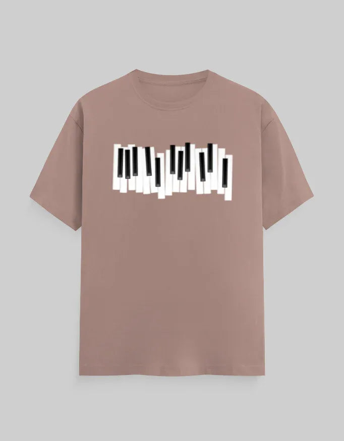 Piano Graphic Classic Crew T-Shirt for Men - Not So Suttle