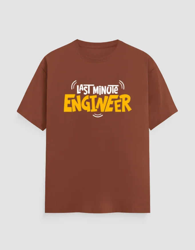 Last Minute Engineer Graphic Classic Crew T-Shirt for Men - Not So Suttle