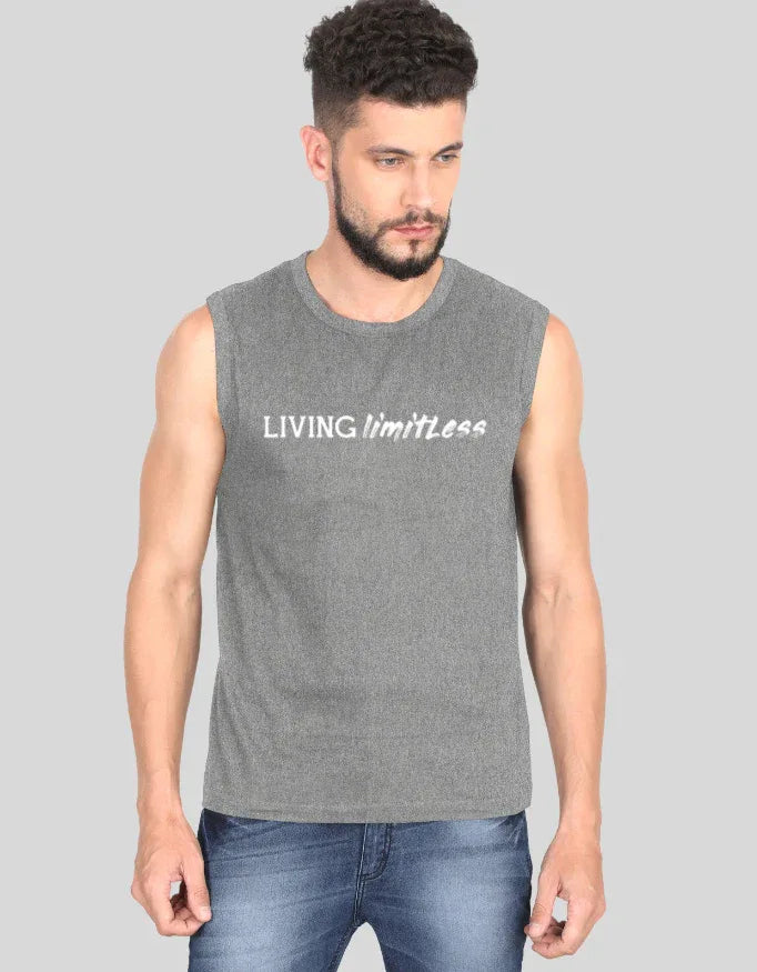 Living Limitless Sleeveless Graphic T-Shirt for Men - Not So Suttle
