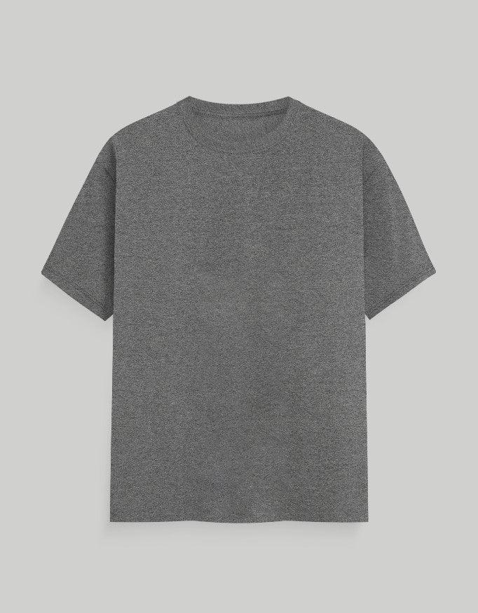Solid Charcoal Plus Size Classic Crew T-Shirt for Men - Not So Suttle
