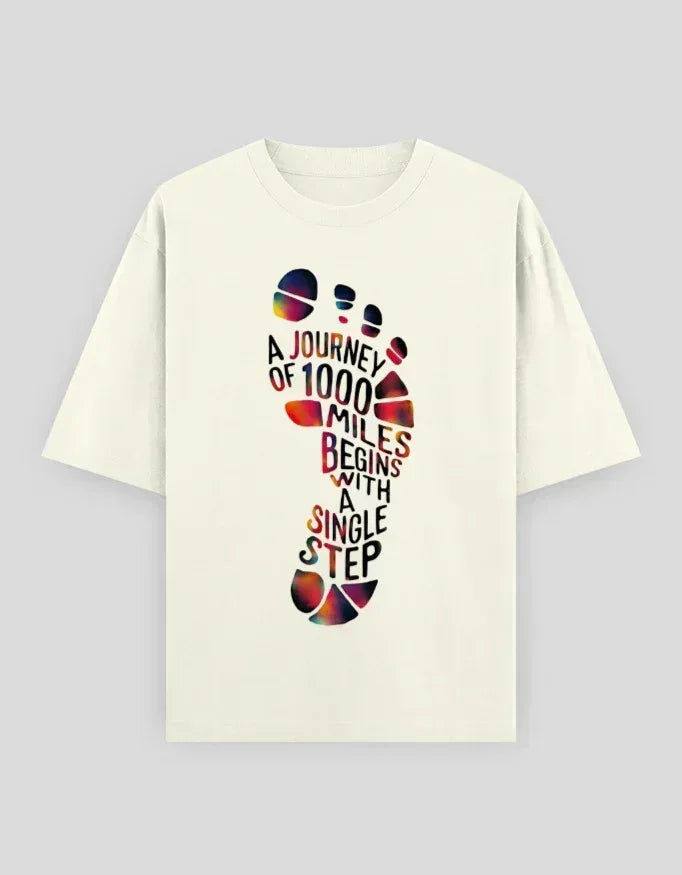 1000 Miles Graphic Oversized Classic T-Shirt for Men - Not So Suttle