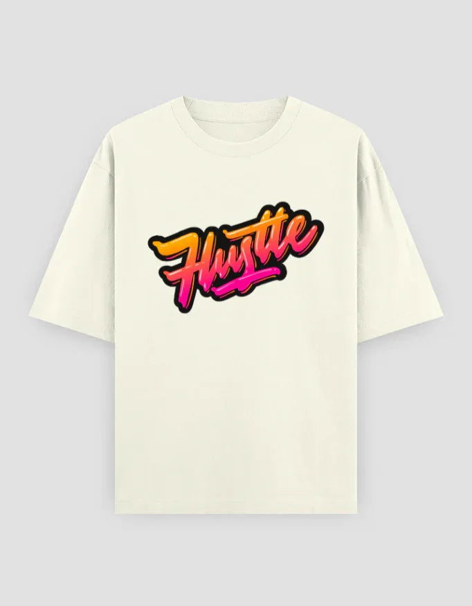 Hustle Graphic Oversized Classic T-Shirt for Men - Not So Suttle