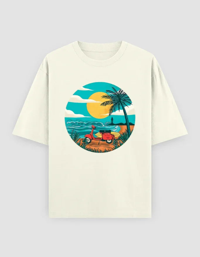 Scooter Graphic Oversized Classic T-Shirt for Men - Not So Suttle
