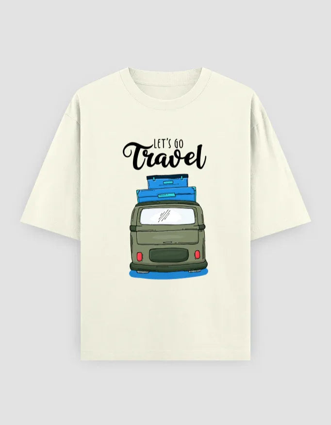 Let's Go Travel Graphic Oversized Classic T-Shirt for Women - Not So Suttle