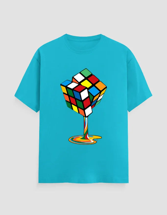 Melting Cube Graphic T-Shirt for Men - Not So Suttle