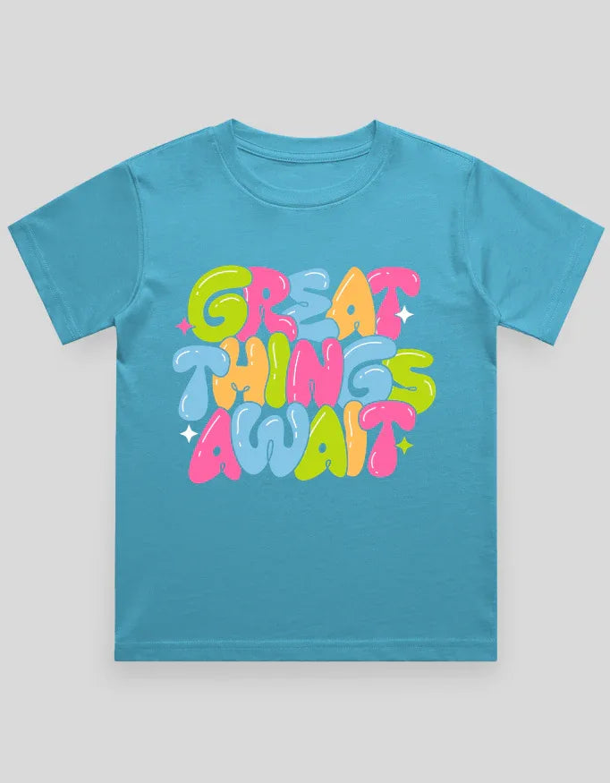 Great Thing Awaits Graphics T-Shirt for Boys - Not So Suttle