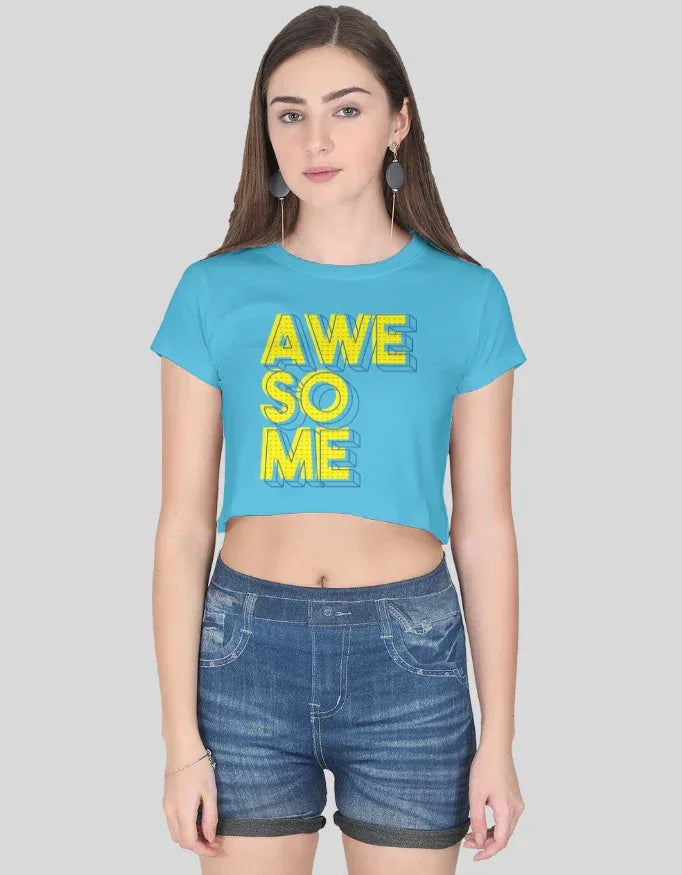 Awesome Graphic Crop Top for Women - Not So Suttle