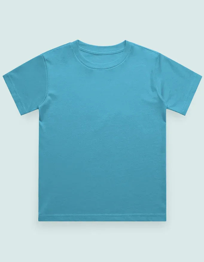 Boy's Crew Neck T-Shirt Sky Blue - Not So Suttle