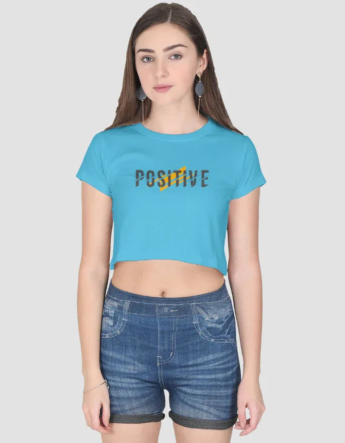 Positive Graphic Crop Top for Women - Not So Suttle