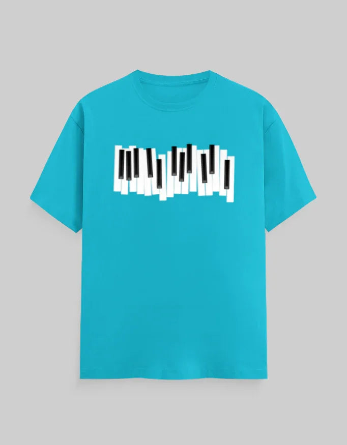 Piano Graphic Classic Crew T-Shirt for Men - Not So Suttle
