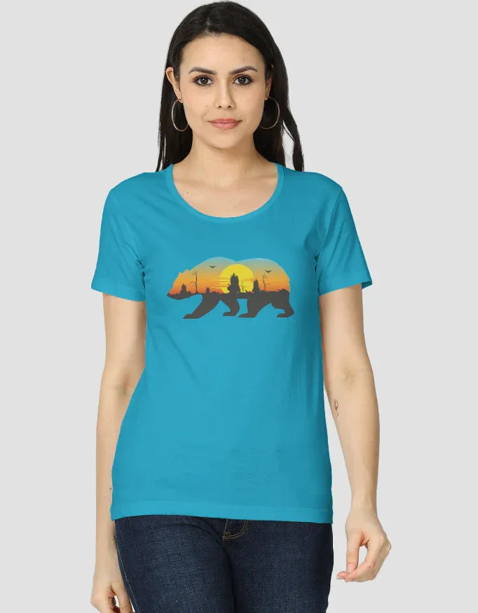 Travel Bear Graphic Classic T-Shirt for Women - Not So Suttle