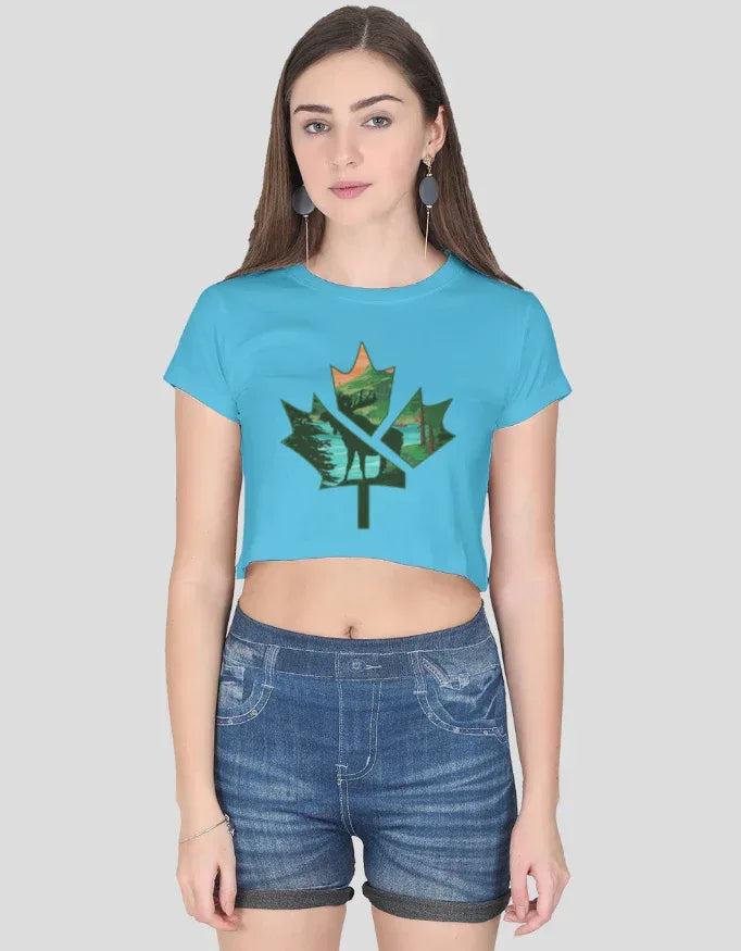 Autumn Graphic Crop Top for Women - Not So Suttle