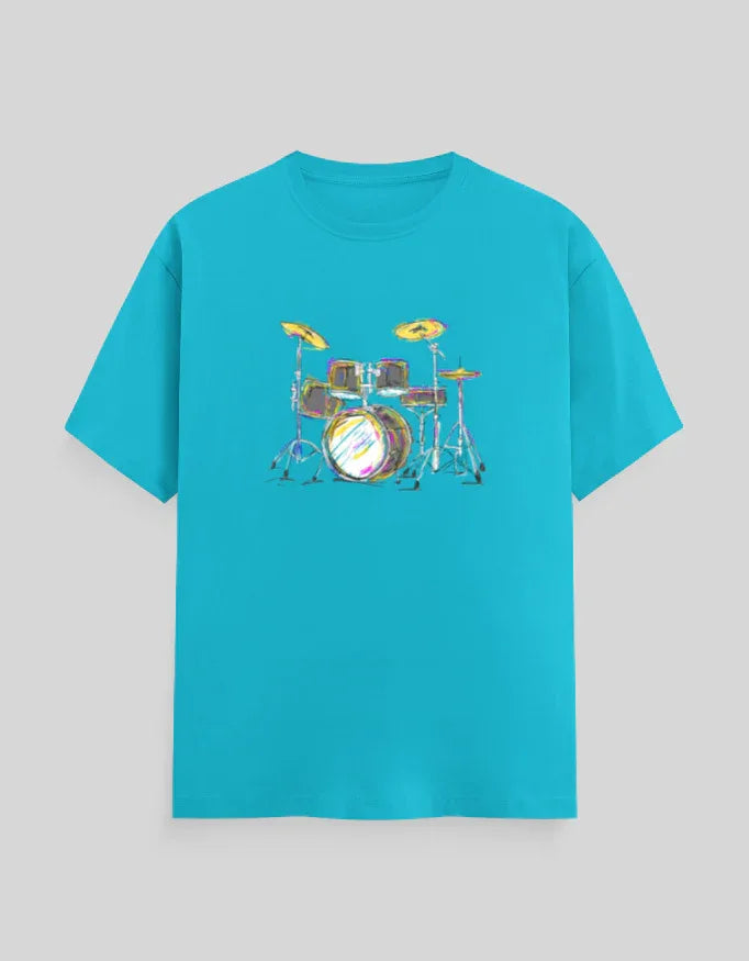 Drums Graphic Classic Crew T-Shirt for Men - Not So Suttle