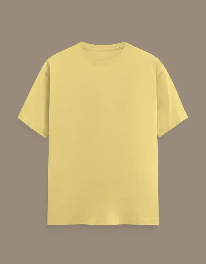 Solid Yellow Plus Size Classic Crew T-Shirt for Men - Not So Suttle