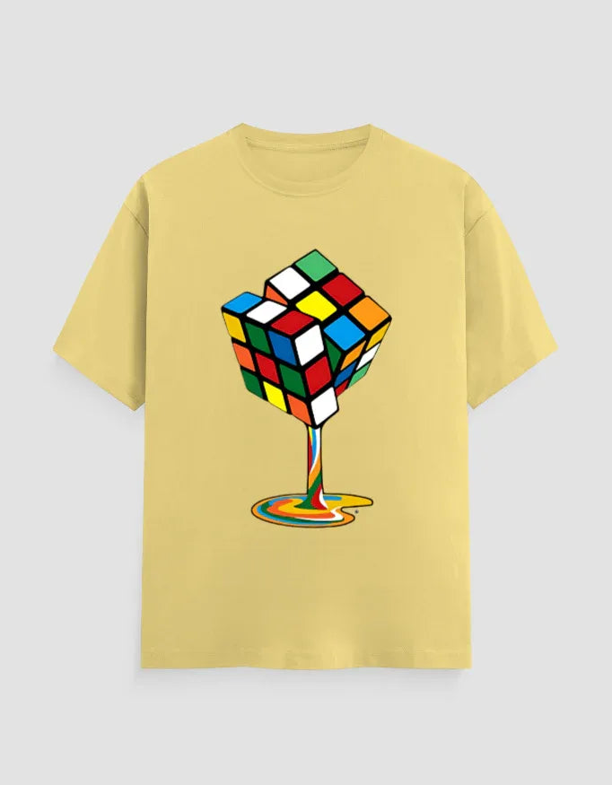 Melting Cube Graphic T-Shirt for Men - Not So Suttle