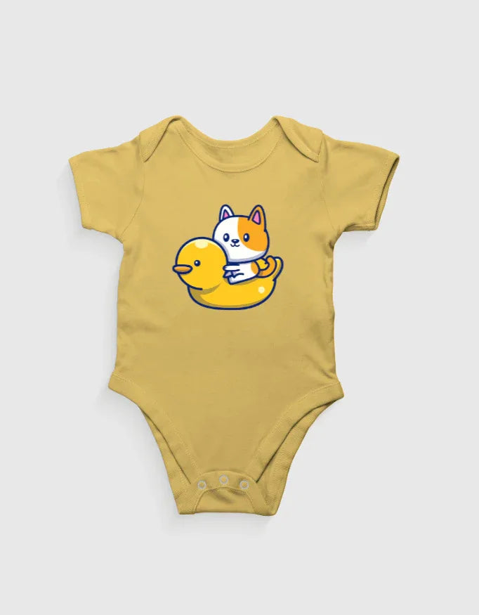 Duck and Kitten Graphic Kids Rompers - Not So Suttle