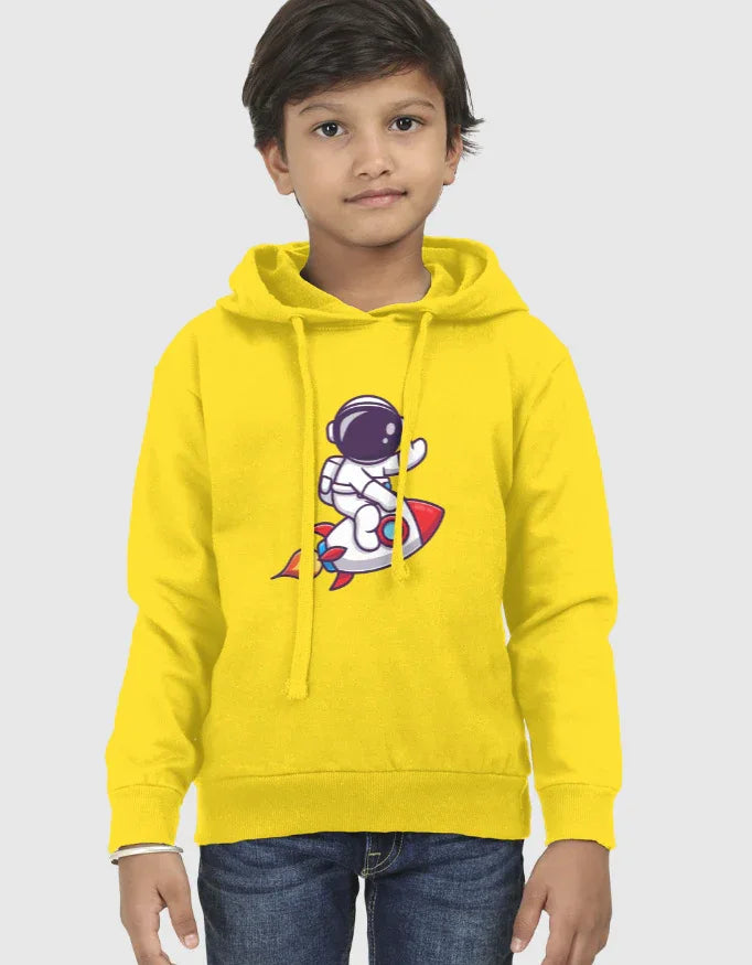 Astronaut on Rocket Graphic Kids Hoodie - Not So Suttle