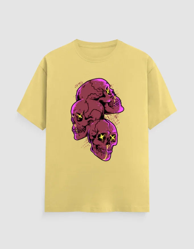 Red Skulls Graphic Classic Crew T-Shirt for Men - Not So Suttle