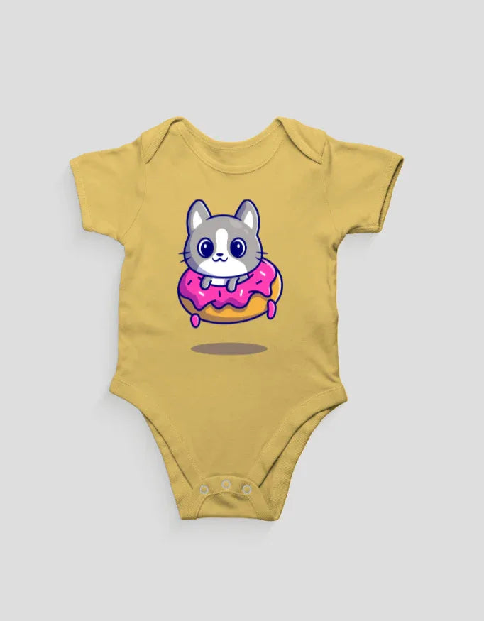 Kitten and Donut Graphic Kids Rompers - Not So Suttle